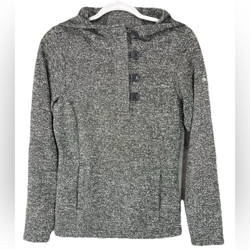 Columbia Pullover Sweatshirt Womens Small Green Darling Days II Hoodie Button